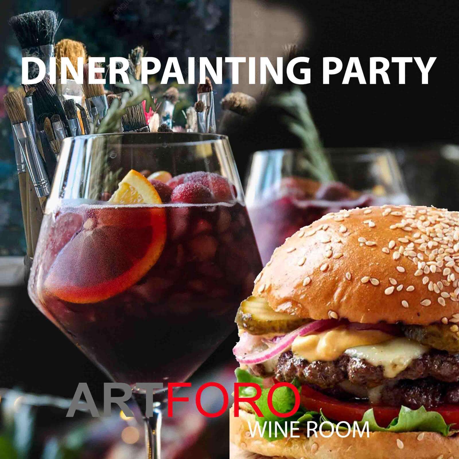 Celebre la Creatividad en la Primera Diner Painting Party en ARTFORO, Wine Room, Bávaro Punta Cana