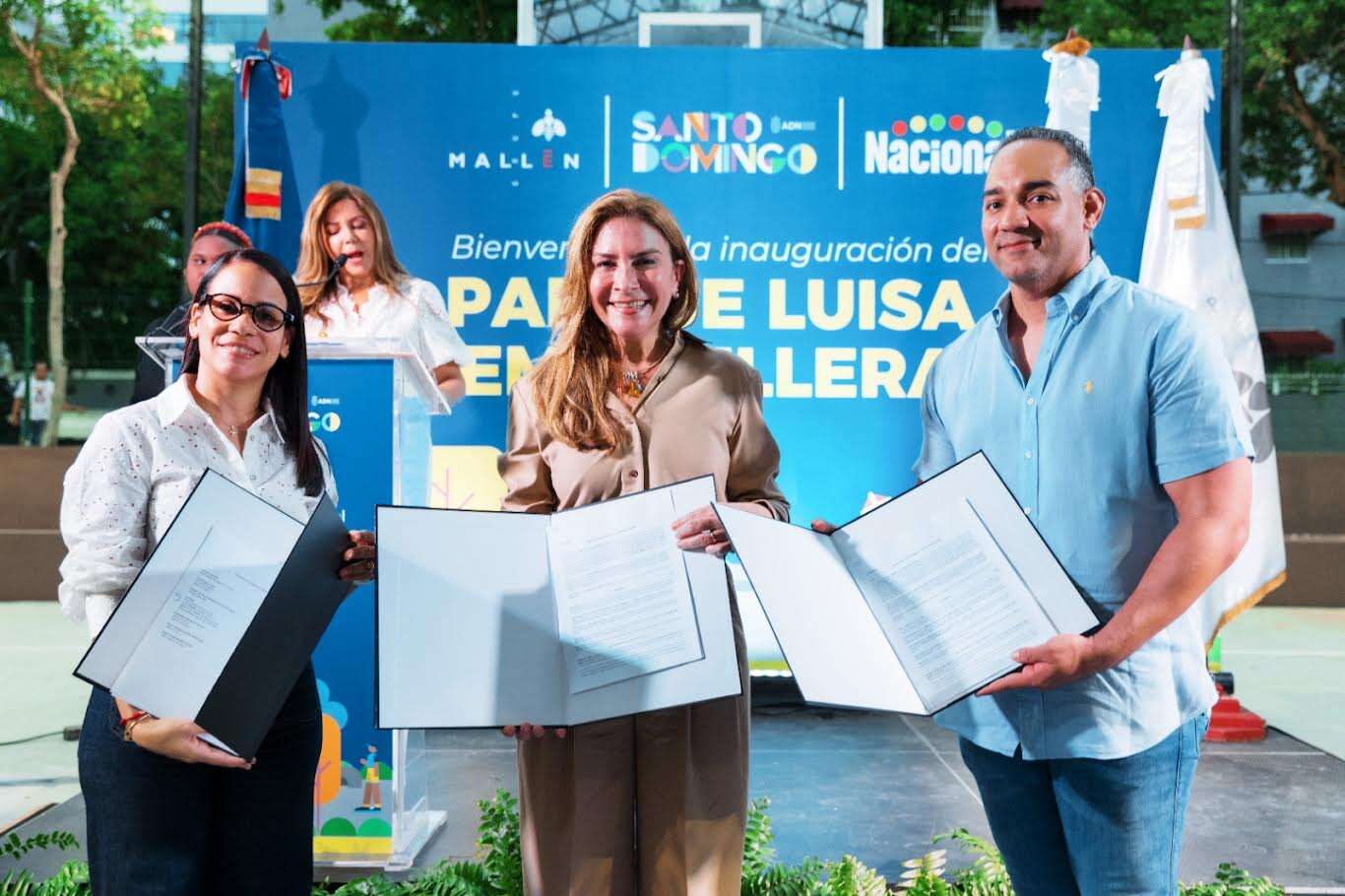 Alcaldía del DN, Grupo Mallén y Supermercados Nacional rescatan el Parque Luisa Ozema Pellerano.