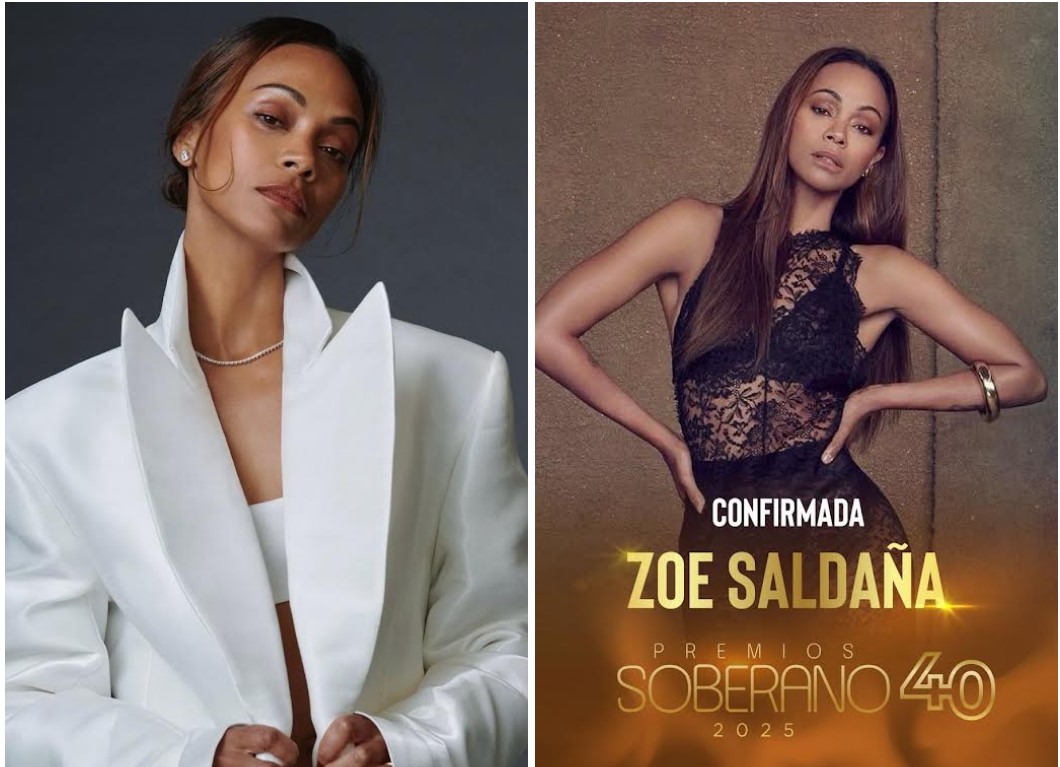 Zoe Saldaña confirma participación en Premios Soberano 2025