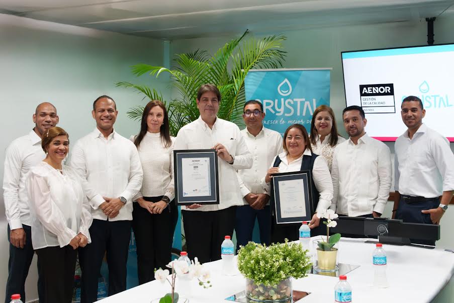 Agua Crystal renueva certificación ISO 9001:2015