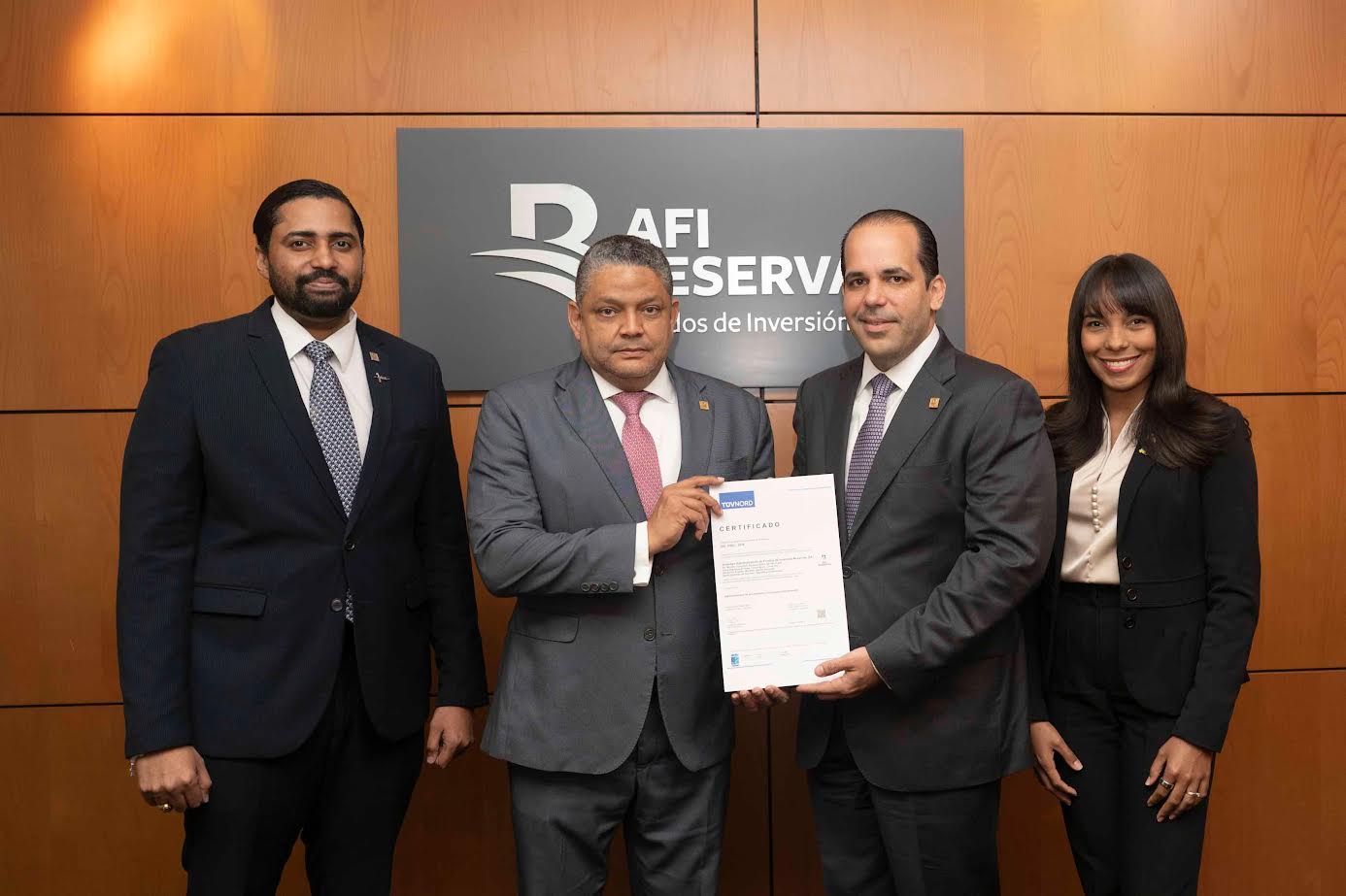 AFI Reservas obtiene certificación ISO 37001 contra soborno, primera en el sector de fondos de inversión dominicano